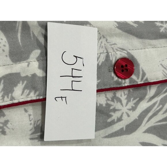 Gilligan & OMalley NWT White Gray Cotton Pajama Set Red Piping Sz XXL - Picture 12 of 15